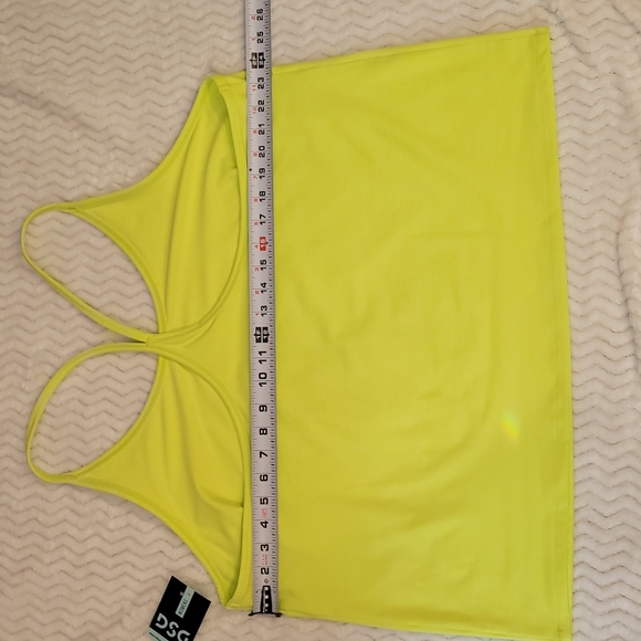 DCG Florescent Yellow Crop Tank Top Size 2X - Picture 6 of 12